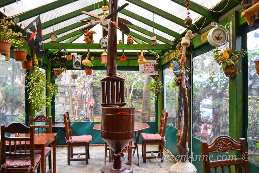 Polina Cafe in a garden setting